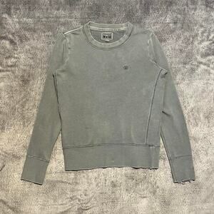Converse distressed pullover sweater charcoal